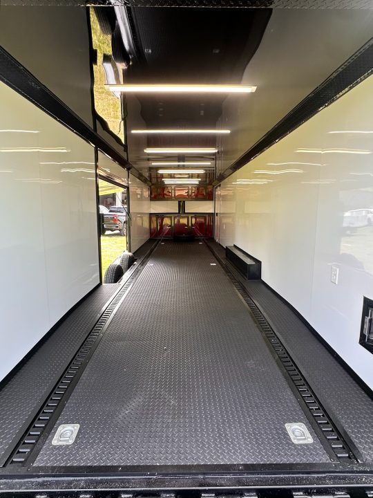 New 8.5x32 Race Trailer - Finished Interior- 7000lb Spread Torsion -Double Doors- E-Track-Full Escape Door-Removable Fender