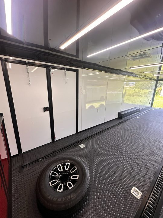New 8.5x32 Race Trailer - Finished Interior- 7000lb Spread Torsion -Double Doors- E-Track-Full Escape Door-Removable Fender