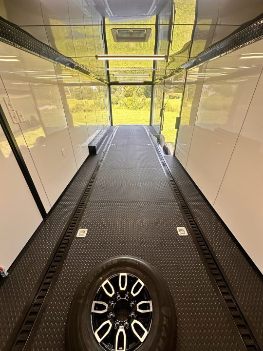New 8.5x32 Race Trailer - Finished Interior- 7000lb Spread Torsion -Double Doors- E-Track-Full Escape Door-Removable Fender