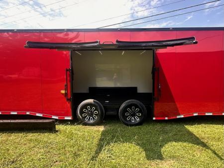 New 8.5x32 Race Trailer - Finished Interior- 7000lb Spread Torsion -Double Doors- E-Track-Full Escape Door-Removable Fender