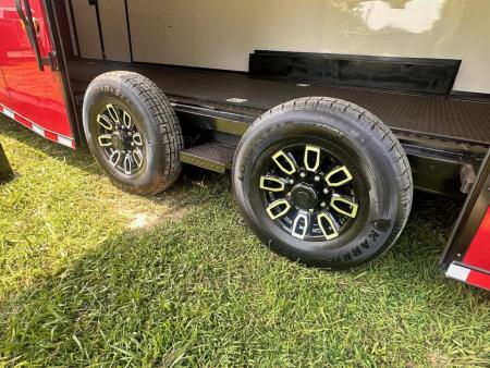 New 8.5x32 Race Trailer - Finished Interior- 7000lb Spread Torsion -Double Doors- E-Track-Full Escape Door-Removable Fender