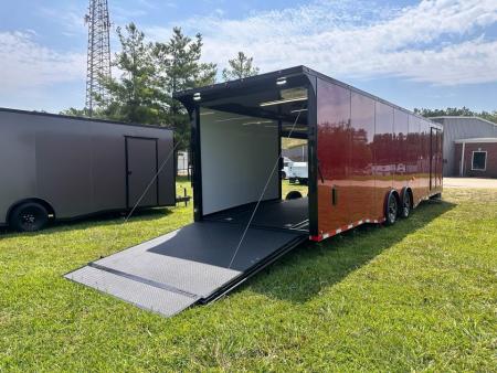 New 8.5x32 Race Trailer - Finished Interior- 7000lb Spread Torsion -Double Doors- E-Track-Full Escape Door-Removable Fender