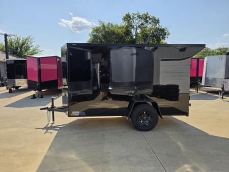 New 2027 New 5x10 SA Screwless Enclosed Trailer | Blackout | Spoiler Package | .08 Polycor | 5'6" Interior | Fits In Garage! | Dexter Axle | 1209