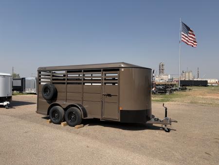 New 2026 Delta Trailers 500 ES 6x16' Stock / Stock Combo Trailer- Arizona Beige