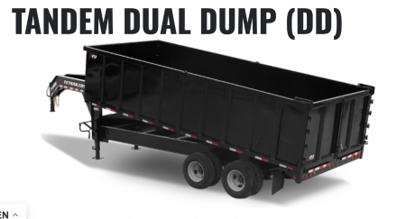 New 2027 PJ Trailers DD 20' Goose Neck Dually Dump Trailer- 25K-Hyd Jacks-14Ply Tires