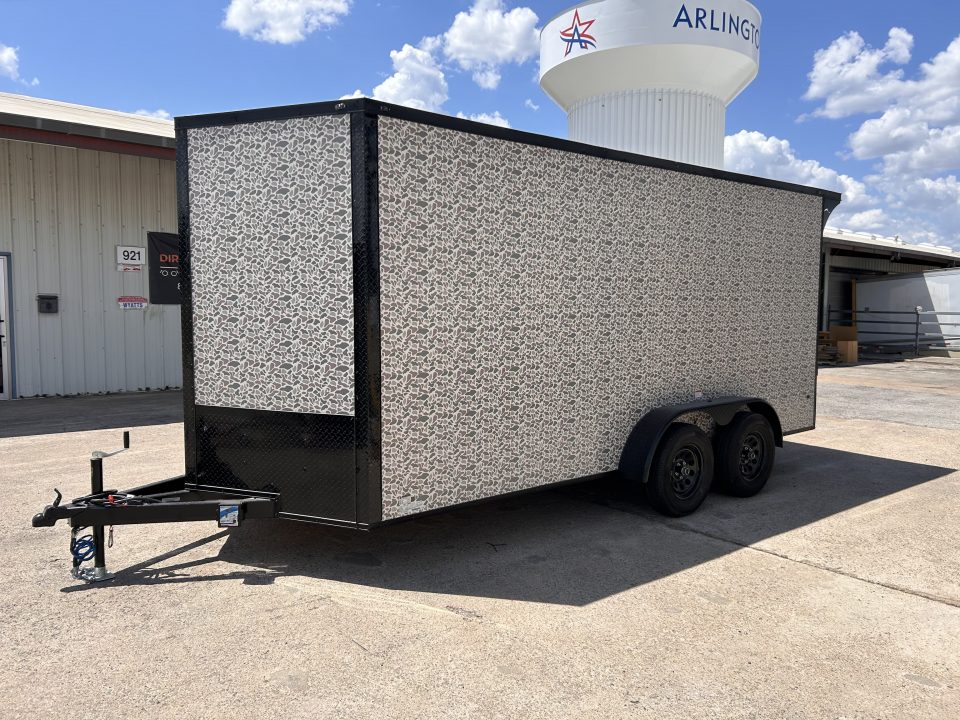 New 2026 Sawyer Trailers Brand New Duck Camo 7x16 Cargo / Enclosed Trailer