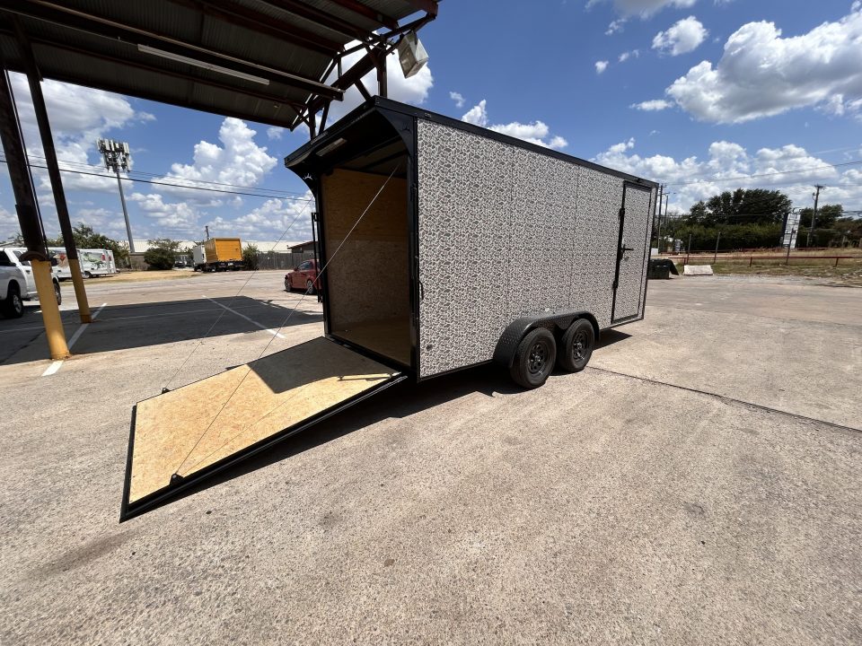 New 2026 Sawyer Trailers Brand New Duck Camo 7x16 Cargo / Enclosed Trailer