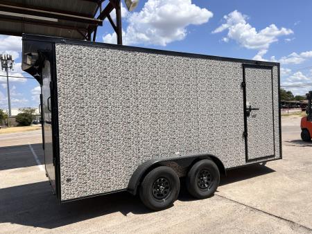 New 2026 Sawyer Trailers Brand New Duck Camo 7x16 Cargo / Enclosed Trailer