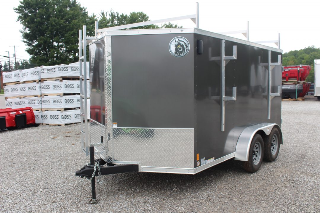 New 2027 Darkhorse Cargo DHW 7' x 12' Cargo / Enclosed Trailer - DOUBLE REAR DOOR - 7000# GVW