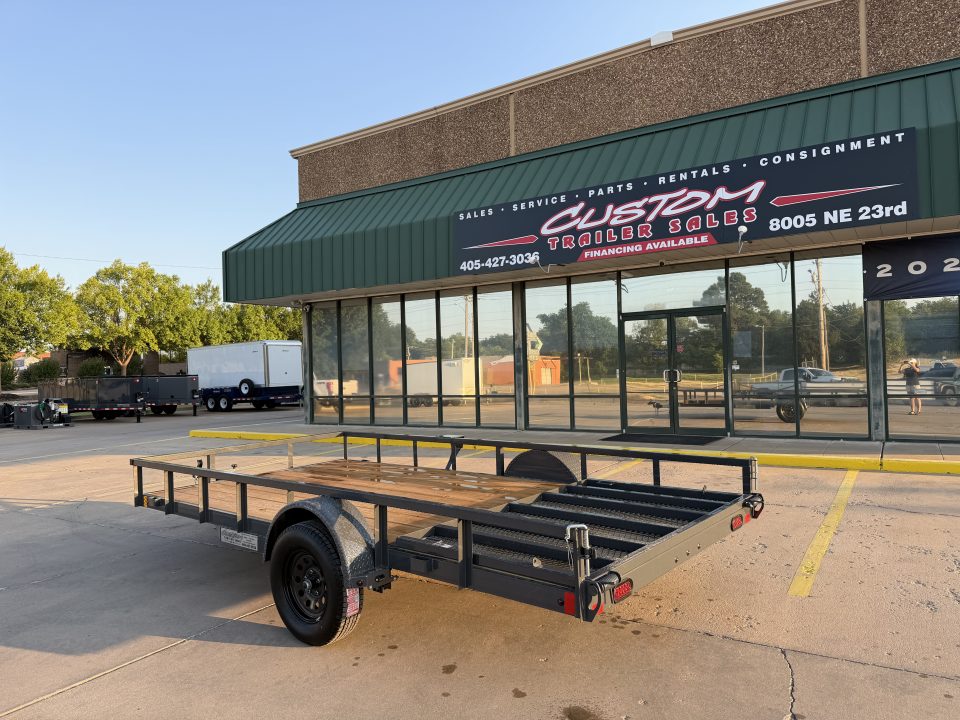 New #157810 2027 LAMAR UC 14 X 83 SINGLE AXLE SQUARE TUBE TOP 3K UTILITY W/ REAR RAMP GATE
