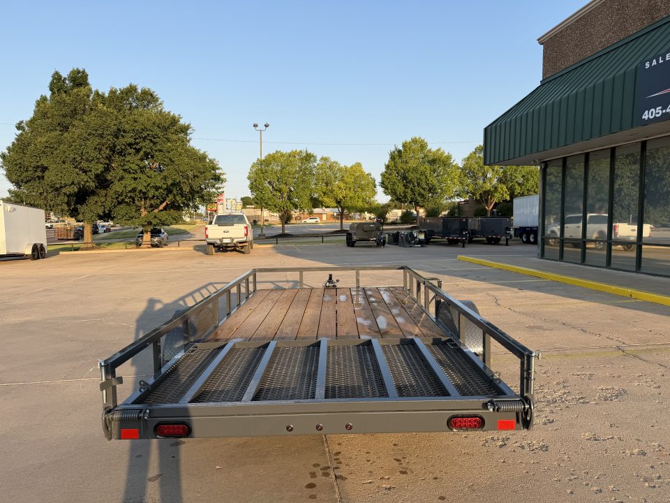 New #157810 2027 LAMAR UC 14 X 83 SINGLE AXLE SQUARE TUBE TOP 3K UTILITY W/ REAR RAMP GATE