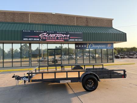 New #157810 2027 LAMAR UC 14 X 83 SINGLE AXLE SQUARE TUBE TOP 3K UTILITY W/ REAR RAMP GATE