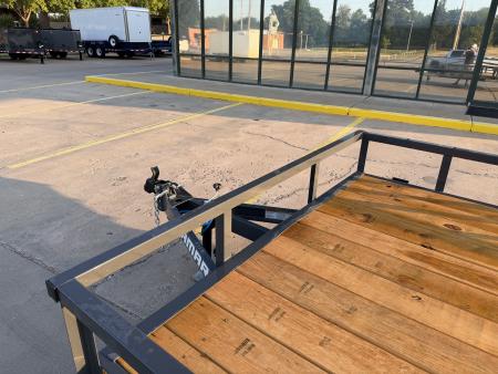 New #157810 2027 LAMAR UC 14 X 83 SINGLE AXLE SQUARE TUBE TOP 3K UTILITY W/ REAR RAMP GATE