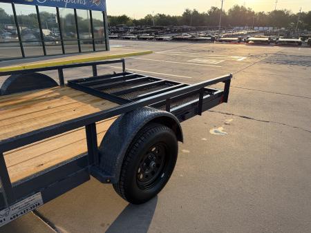 New #157810 2027 LAMAR UC 14 X 83 SINGLE AXLE SQUARE TUBE TOP 3K UTILITY W/ REAR RAMP GATE