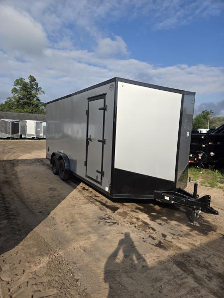 New 2027 US Cargo 7.5X18 SILVER 7K UTV Cargo / Enclosed Trailer