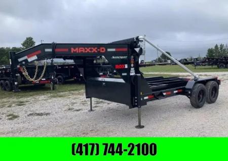 New 2026 MAXX-D 83X14 TANDEM 18K GN ROLL OFF W/ HYDROJACKS, 22K WINCH, POWER TRAP & WIRELESS REMOTE