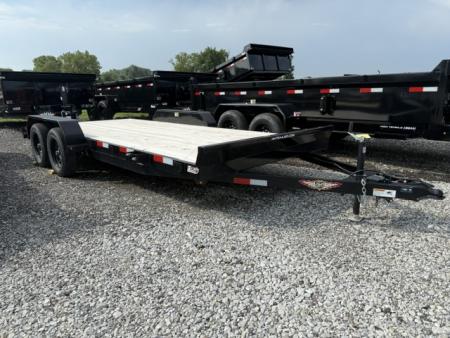 Used USED 2025 H&H Black 82 x16'+2' 7k Car Hauler Trailer