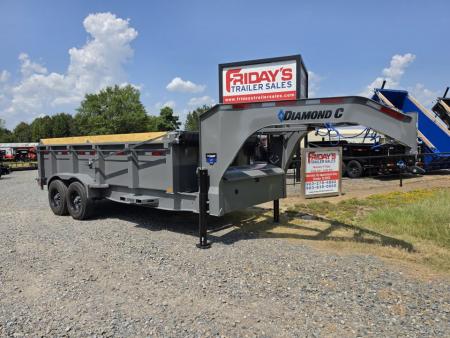 New 2027 Diamond C Trailers LPT210 16' LPT210 16' x 82  10K Torsion Axles Gooseneck Pacesetter Edition Dump Trailer