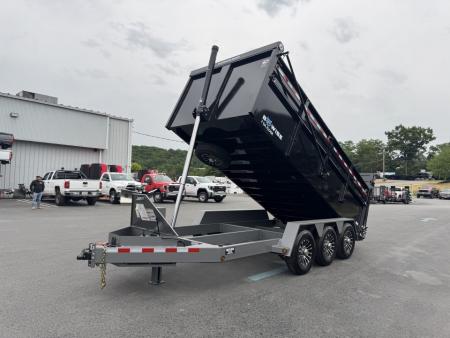 New 2027 BWISE DUT16-21 7X16 TA Dump Trailer *ULTIMATE DUMP *21K *BLACK W/ HTONE GREY