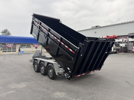 New 2027 BWISE DUT16-21 7X16 TA Dump Trailer *ULTIMATE DUMP *21K *BLACK W/ HTONE GREY