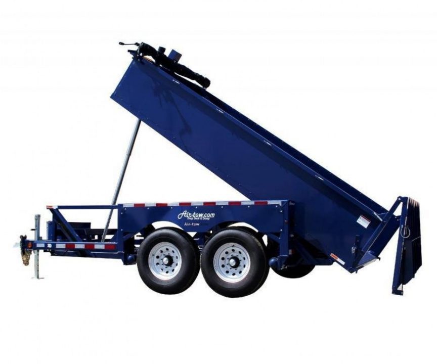 New 6'2" x 12' Air Tow 24" Sides 3D-12 Drop-Deck/Dump Trailer 15k