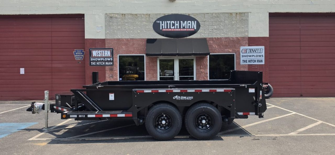 New 6'2" x 12' Air Tow 24" Sides 3D-12 Drop-Deck/Dump Trailer 15k