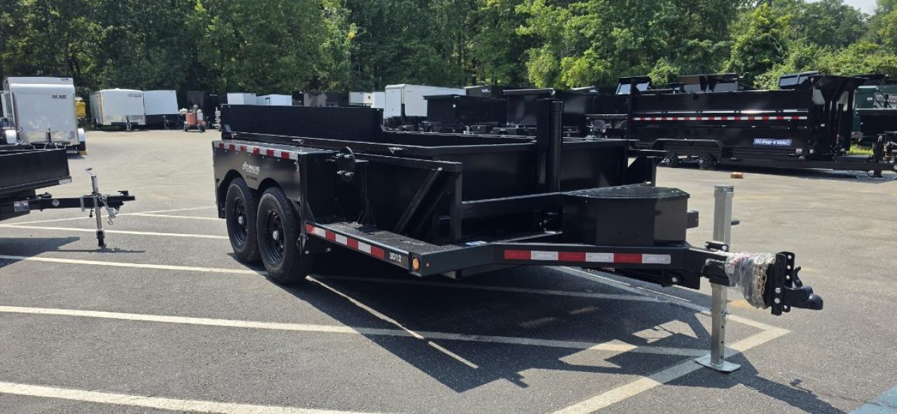 New 6'2" x 12' Air Tow 24" Sides 3D-12 Drop-Deck/Dump Trailer 15k