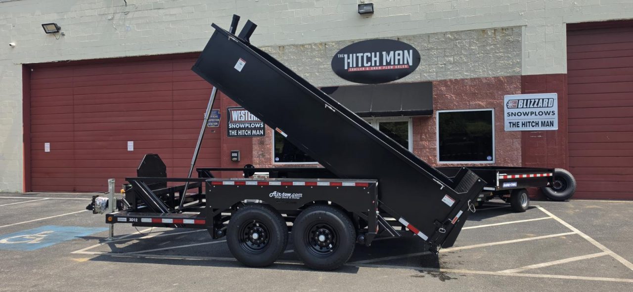 New 6'2" x 12' Air Tow 24" Sides 3D-12 Drop-Deck/Dump Trailer 15k