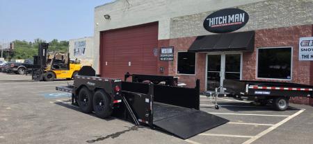 New 6'2" x 12' Air Tow 24" Sides 3D-12 Drop-Deck/Dump Trailer 15k