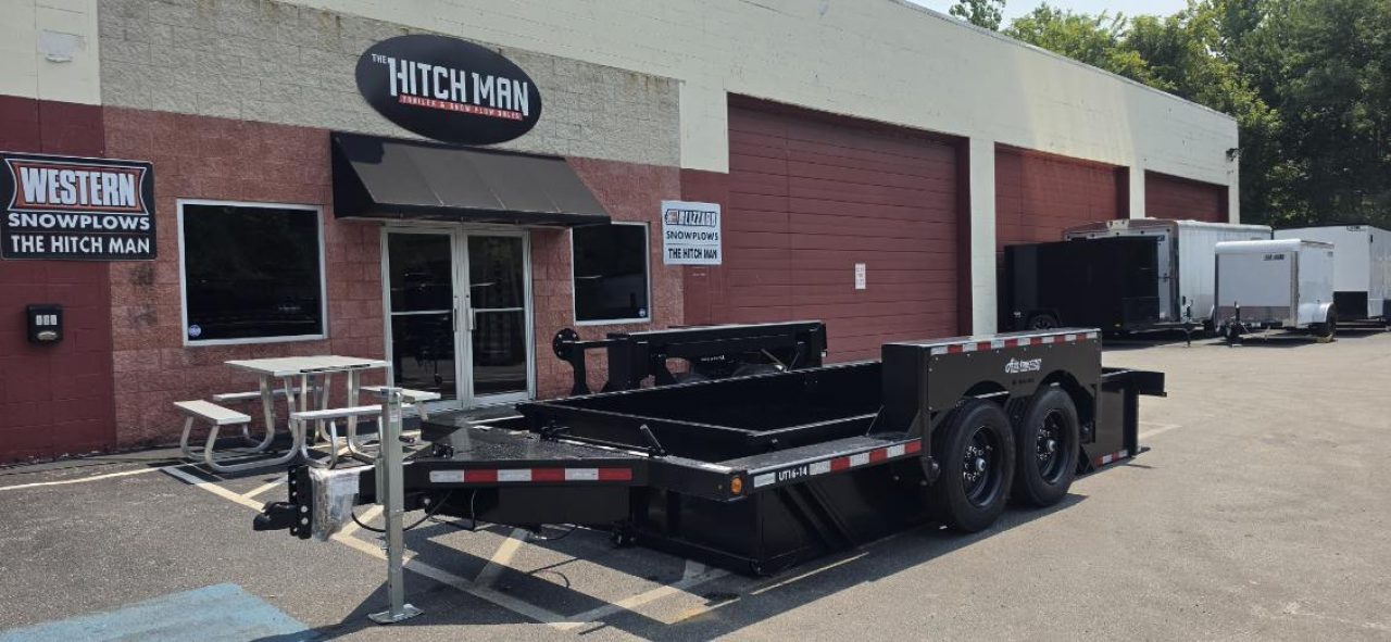 New 6' 3" x 16 Air Tow UT16-14 Drop Deck Utility Flatbed Equipment Trailer 18k w/24" Sides