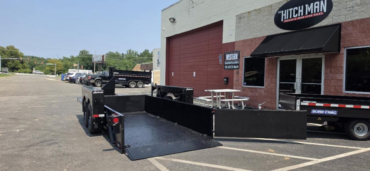New 6' 3" x 16 Air Tow UT16-14 Drop Deck Utility Flatbed Equipment Trailer 18k w/24" Sides