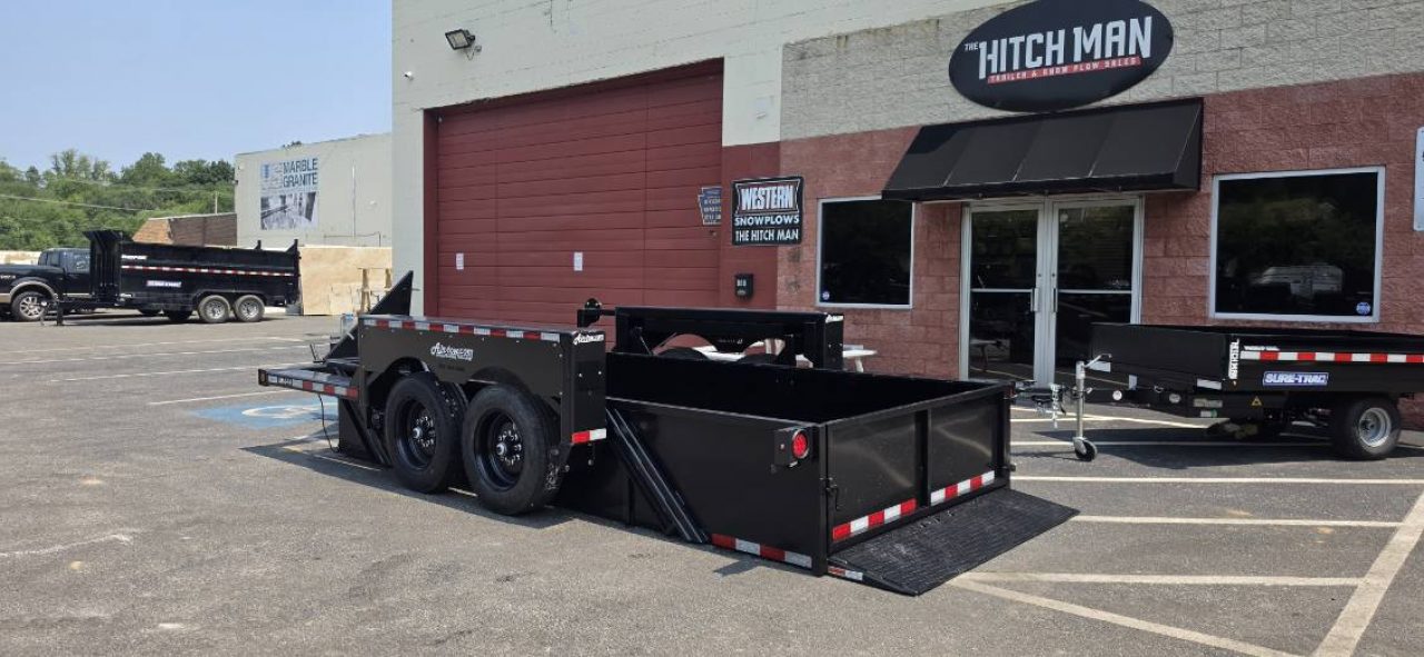 New 6' 3" x 16 Air Tow UT16-14 Drop Deck Utility Flatbed Equipment Trailer 18k w/24" Sides