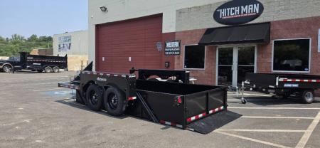 New 6' 3" x 16 Air Tow UT16-14 Drop Deck Utility Flatbed Equipment Trailer 18k w/24" Sides