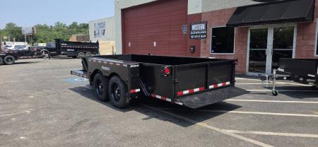 New 6' 3" x 16 Air Tow UT16-14 Drop Deck Utility Flatbed Equipment Trailer 18k w/24" Sides