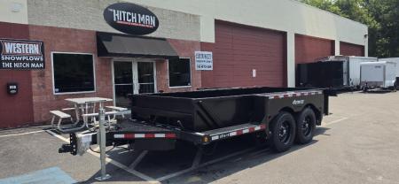 New 6' 3" x 16 Air Tow UT16-14 Drop Deck Utility Flatbed Equipment Trailer 18k w/24" Sides
