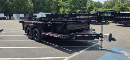New 6' 3" x 16 Air Tow UT16-14 Drop Deck Utility Flatbed Equipment Trailer 18k w/24" Sides
