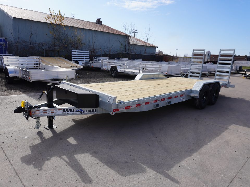 New 2027 Drive Trailers 82"X22ft Galvanized Equipment Trailer
