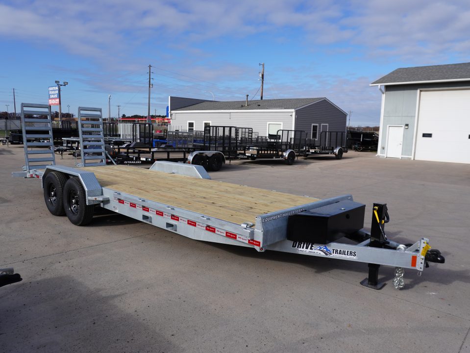 New 2027 Drive Trailers 82"X22ft Galvanized Equipment Trailer