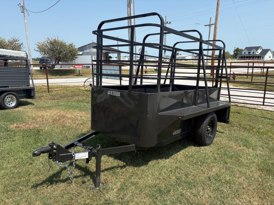 New 2026 Kodiak 4x8 Single Axle Mini Stock Trailer W/ Swing Gate & Slam Latch