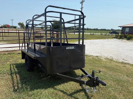 New 2026 Kodiak 4x8 Single Axle Mini Stock Trailer W/ Swing Gate & Slam Latch
