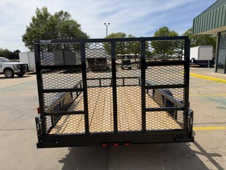 New #266121 2026 TOP HAT DSA 12 X 77 SINGLE AXLE ANGLE TOP 3.5K UTILITY W/ RAMP GATE