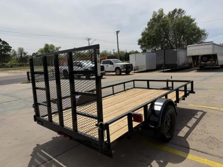 New #266121 2026 TOP HAT DSA 12 X 77 SINGLE AXLE ANGLE TOP 3.5K UTILITY W/ RAMP GATE