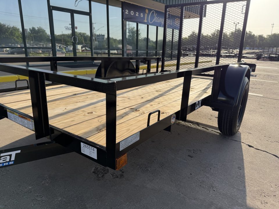 New #265755 2026 TOP HAT DJX 5 X 10 SINGLE AXLE ANGLE TOP 3.5K UTILITY W/ 48" RAMP GATE