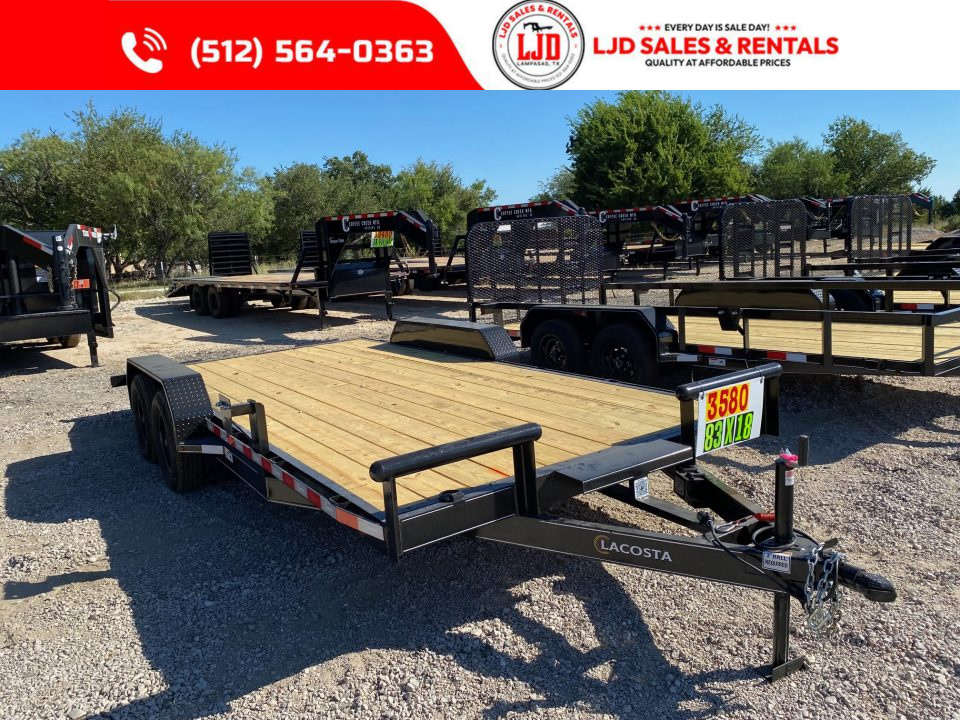 New 2026 Lacosta - 83  x 18' Trailer Car Hauler - 7K GVWR