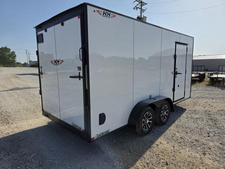New 2027 H&H 7X16 TANDEM 7K CARGO W/BLACKOUT TRIM SCREWLESS EXTERIOR 7' HEIGHT & RAMP DOOR
