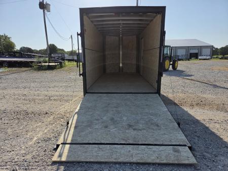 New 2027 H&H 7X16 TANDEM 7K CARGO W/BLACKOUT TRIM SCREWLESS EXTERIOR 7' HEIGHT & RAMP DOOR