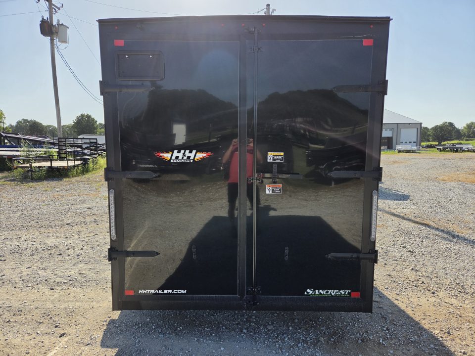 New 2027 H&H 7X14 TANDEM 7K CARGO W/BLACKOUT TRIM 7FT HEIGHT & BARN DOORS