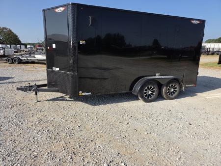 New 2027 H&H 7X14 TANDEM 7K CARGO W/BLACKOUT TRIM 7FT HEIGHT & BARN DOORS