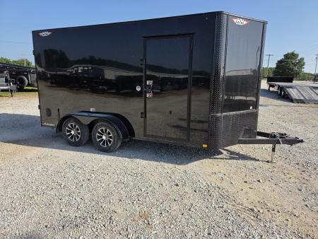 New 2027 H&H 7X14 TANDEM 7K CARGO W/BLACKOUT TRIM 7FT HEIGHT & BARN DOORS