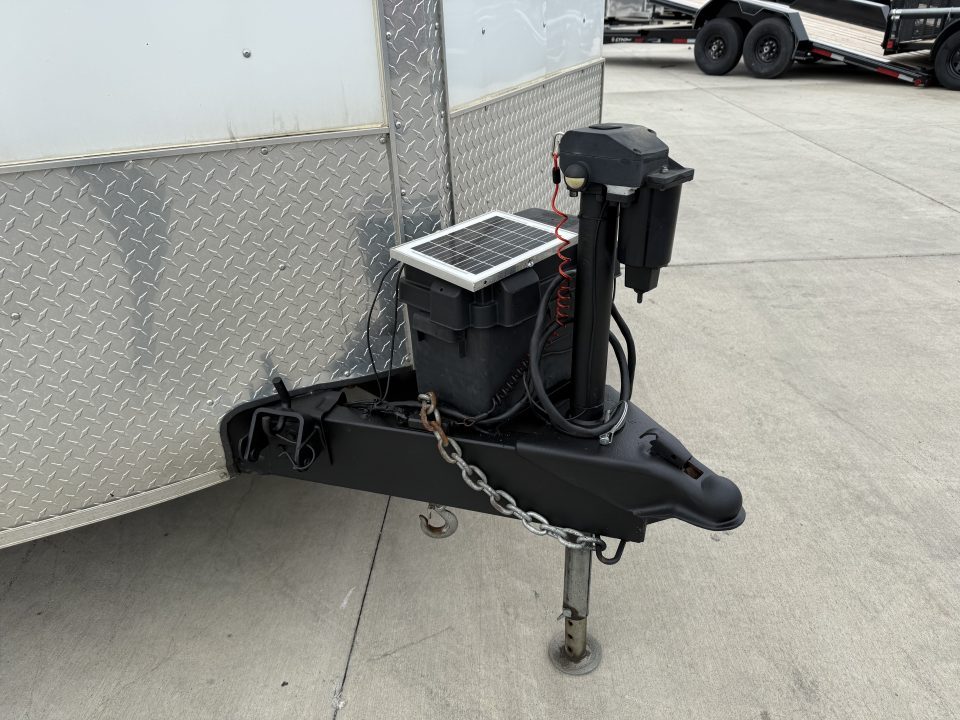 Used USED 2014 RC 8.5x24+2v dovetail enclosed cargo car hauler trailer Rear Ramp Door